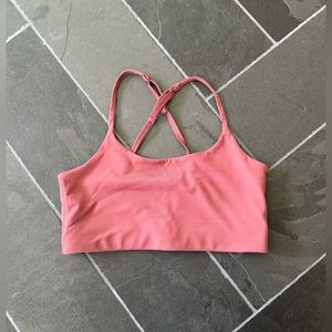 Girlfriend Collective Juliette Strappy Bra in Fig size S